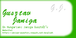 gusztav janiga business card